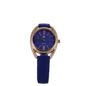 Εισαγωγική γυναικείο ρολόι ροζ-χρυσό με μπλε-μωβ λουράκι