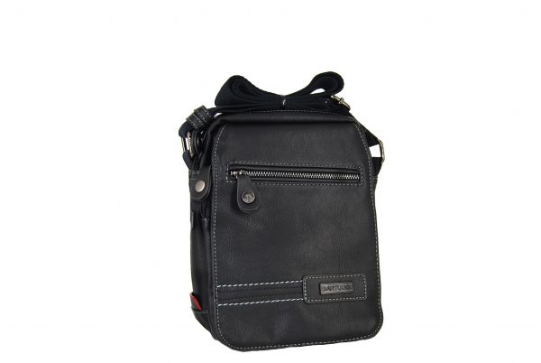 Bartuggi ανδρική τσάντα ταχυδρόμου μαύρη