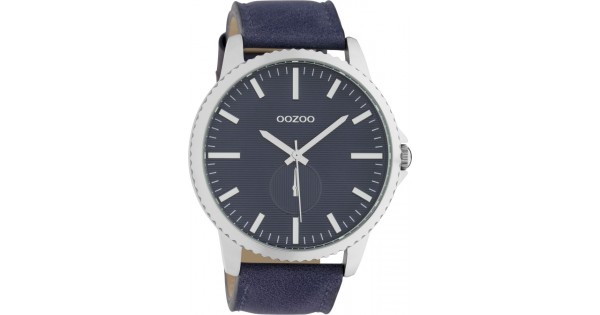 Oozoo Timepieces Evening Blue Leather Strap 48mm