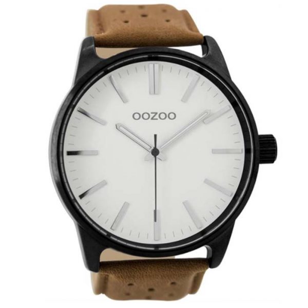 Oozoo Timepieces Brown Leather Strap 48mm