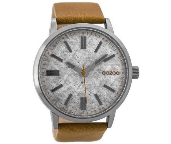 OOZOO Timepieces Brown Leather Strap 48mm